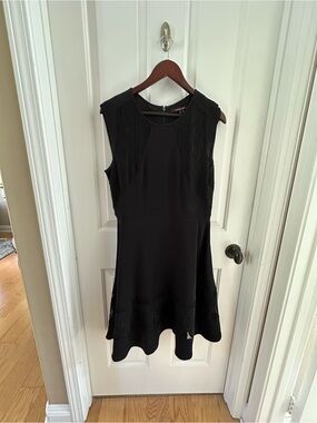 RACHEL Rachel Roy Black Sleeveless Fit-and-Flare Mini Dress